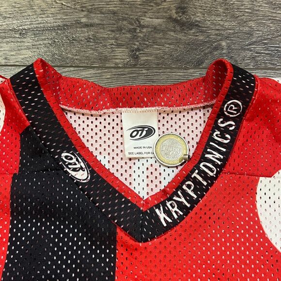 RARE! Vintage 90s OT Sports Kryptonics AOP Hockey Jersey Made In USA Men's Large - Picture 2 of 8